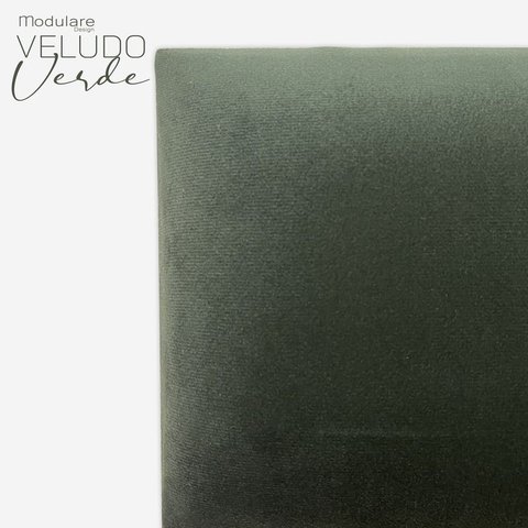 Cabeceira Pétala 120cm para Cama de Solteiro:veludo Verde