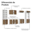 Ver imagem 5 de Armário de Cozinha Completa 340cm Branco/rustic Stella Madesa 01 Branco/rustic