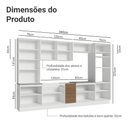 Ver imagem 3 de Armário de Cozinha Completa 340cm Branco/rustic Stella Madesa 01 Branco/rustic