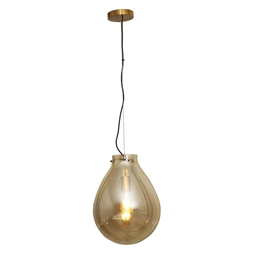Pendente Caju Bronze e Conhaque (d)30cm (a)40cm 1xe27 40w - Rz001s - 5