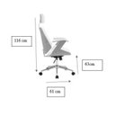 Ver imagem 5 de Cadeira de Escritório Presidente Giratória com Apoia Cabeça Office Lisboa