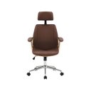 Ver imagem 3 de Cadeira de Escritório Presidente Giratória com Apoia Cabeça Office Lisboa
