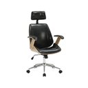Ver imagem 1 de Cadeira de Escritório Presidente Giratória com Apoia Cabeça Office Lisboa