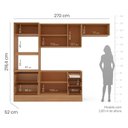 Ver imagem 3 de Cozinha Pérola 270cm com Rodapé 4 Peças Branco/Freijó Yescasa