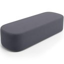 Ver imagem 6 de Cabeceira Cama Box Queen 160cm Lanna com Puff Recamier Doha W01 Suede Cinza - Lyam Decor