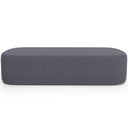 Ver imagem 7 de Cabeceira Cama Box Queen 160cm Lanna com Puff Recamier Doha W01 Suede Cinza - Lyam Decor