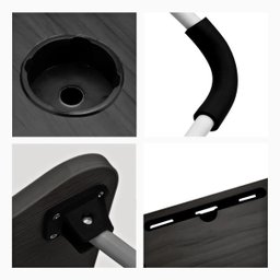 Mesa de Colo Portátil Dobrável Suporte Multiuso - Preto - 4