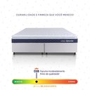 Ver imagem 5 de Conjunto Box Branco Durban Azul Espuma D28 King 193x203x57 - King House