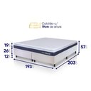 Ver imagem 3 de Conjunto Box Branco Durban Azul Espuma D28 King 193x203x57 - King House