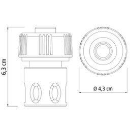 Engate Rápido Para Mangueira De 3/4" e 5/8" Polegada | Tramontina - 2