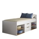 Ver imagem 1 de Cama Solteiro New Conect 2 Gavetas Branco/Jatobá - Santos Andirá