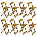 Ver imagem 2 de Kit 4 Jogos de Mesa Bistrô de Madeira com 2 Cadeiras Dobrável Ideal para Bar e Restaurante Mel