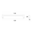 Ver imagem 3 de Kit 10 Puxadores Alça Zamac Cromado 128mm Linea para Móveis Armários Gavetas Cozinha