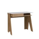 Ver imagem 1 de Mesa Escrivaninha de Escritório com 1 Nicho e 1 Gaveta Sakks Mel Branco
