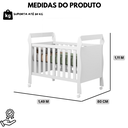 Ver imagem 6 de Berço Multifuncional Mini Cama com Colchão Grade Removível:branco
