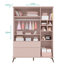 Ver imagem 4 de Jogo de Quarto Bebê Infantil Melinda Guarda Roupa + Cômoda Mdf Rosê