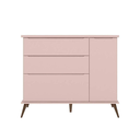 Ver imagem 3 de Jogo de Quarto Bebê Infantil Melinda Guarda Roupa + Cômoda Mdf Rosê