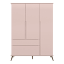 Ver imagem 2 de Jogo de Quarto Bebê Infantil Melinda Guarda Roupa + Cômoda Mdf Rosê