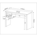Ver imagem 3 de Escrivaninha Com 2 Gavetas Multimóveis Vcr25030 Nogal Nogal