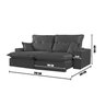 Sofa Retrátil e Reclinável 4 Lugares com Molas Ensacadas e Pillow Top Momo Espresso Móveis - 3