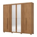 Ver imagem 2 de Guarda-roupa Casal 6 Portas 4 Gavetas com Espelho Nathaniel Espresso Móveis