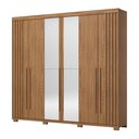 Ver mais imagens de Guarda-roupa Casal 6 Portas 4 Gavetas com Espelho Nathaniel Espresso Móveis