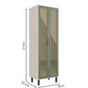 Ver imagem 2 de Cristaleira com 2 Portas de Vidro Verde Bossa Nova Bertolini