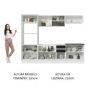 Ver imagem 6 de Armário de Cozinha Completa 100% MDF 270cm Branco/Preto Acordes Madesa 07