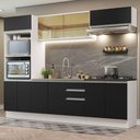 Ver imagem 1 de Armário de Cozinha Completa 100% MDF 270cm Branco/Preto Acordes Madesa 07