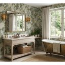 Ver imagem 2 de Papel de Parede Botânico Imperial – Folhagens e Flores Silvestres