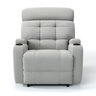 Poltrona do Papai Reclinável em Tecido Linho Cor Cinza Reclinação Manual - Modelo Florença - 2