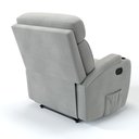 Ver imagem 3 de Poltrona do Papai Reclinável em Tecido Linho Cor Cinza Reclinação Manual - Modelo Florença