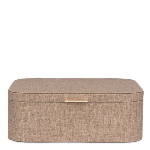 Caixa Decorativa em Mdf com Revestimento em Pu Marrom 38cm 22911g Mart