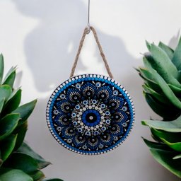 Quadro Mandala Enfeite Parede Porcelana Olho Grego Proteção - 4
