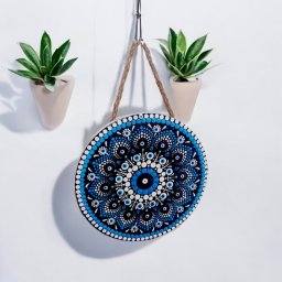 Quadro Mandala Enfeite Parede Porcelana Olho Grego Proteção - 6