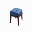 Ver imagem 2 de Puff Livia 45cm Pés Imbuia Azul