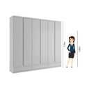 Ver imagem 3 de Guarda Roupa Casal 6 Portas e 9 GavetasParis Branco - Bianchi