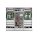 Ver imagem 2 de Guarda Roupa Casal 6 Portas e 9 GavetasParis Branco - Bianchi