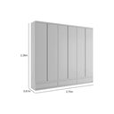 Ver imagem 4 de Guarda Roupa Casal 6 Portas e 9 GavetasParis Branco - Bianchi