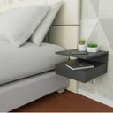 Ver imagem 3 de Kit 2 Mesas de Cabeceira Suspensa 1 Gaveta Inferior