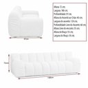 Ver imagem 5 de Sofá Nellow 2 Lugares 180cm Off White Bouclé Estrutura Madeira Eucalipto Sallar Home