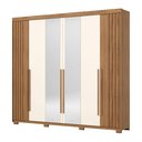 Ver imagem 5 de Guarda-roupa Casal 6 Portas 4 Gavetas com Espelho Nathaniel Espresso Móveis