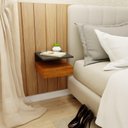 Ver imagem 3 de Kit 2 Mesas de Cabeceira Suspensa 1 Gaveta Inferior