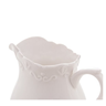Leiteira Porcelana Alto Relevo Branca 250ml - 4