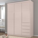 Ver imagem 2 de Guarda Roupa Infantil 3 Portas 4 Gavetas Lua P04 Rose - Mpozenato