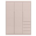 Ver imagem 1 de Guarda Roupa Infantil 3 Portas 4 Gavetas Lua P04 Rose - Mpozenato