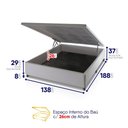 Ver imagem 7 de Conjunto Box Baú Branco Lagos Verde Molas Ensacadas Casal 138x188x73 - King House