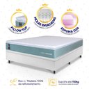 Ver imagem 4 de Conjunto Box Baú Branco Lagos Verde Molas Ensacadas Casal 138x188x73 - King House