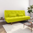 Ver imagem 1 de Sofá Cama 3 Lugares em Suede Tokio Yescasa