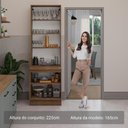 Ver imagem 7 de Kit Balcão + Cristaleira 70cm Rustic Cinza Agata Madesa 01 Rustic Cinza